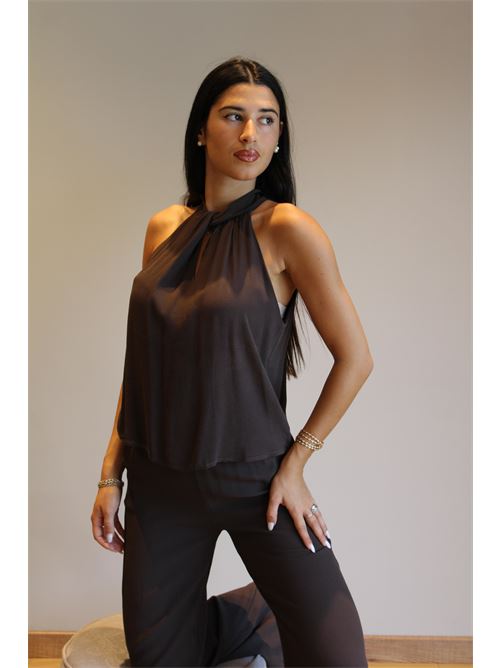 Top in viscosa con scollo americana DIECI MINUTI | 553842